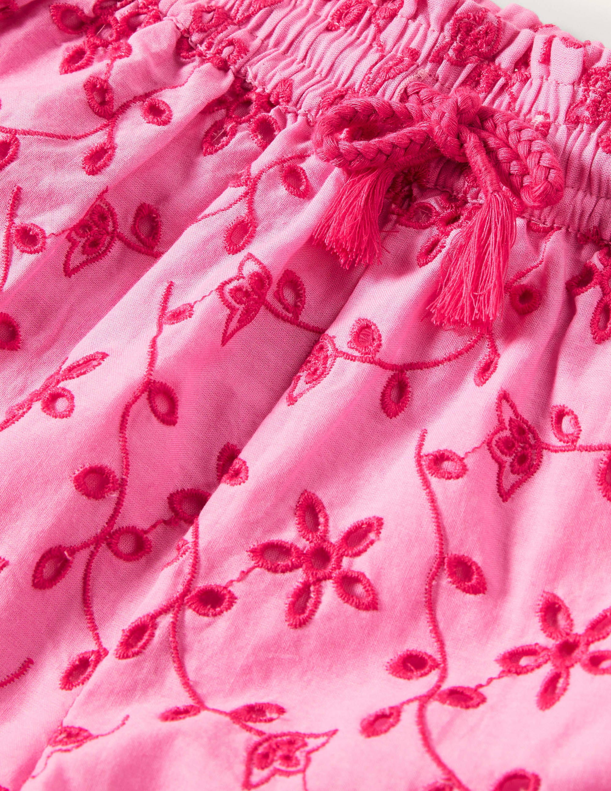 Short à broderie anglaise-Rose pétale vif - Image 3