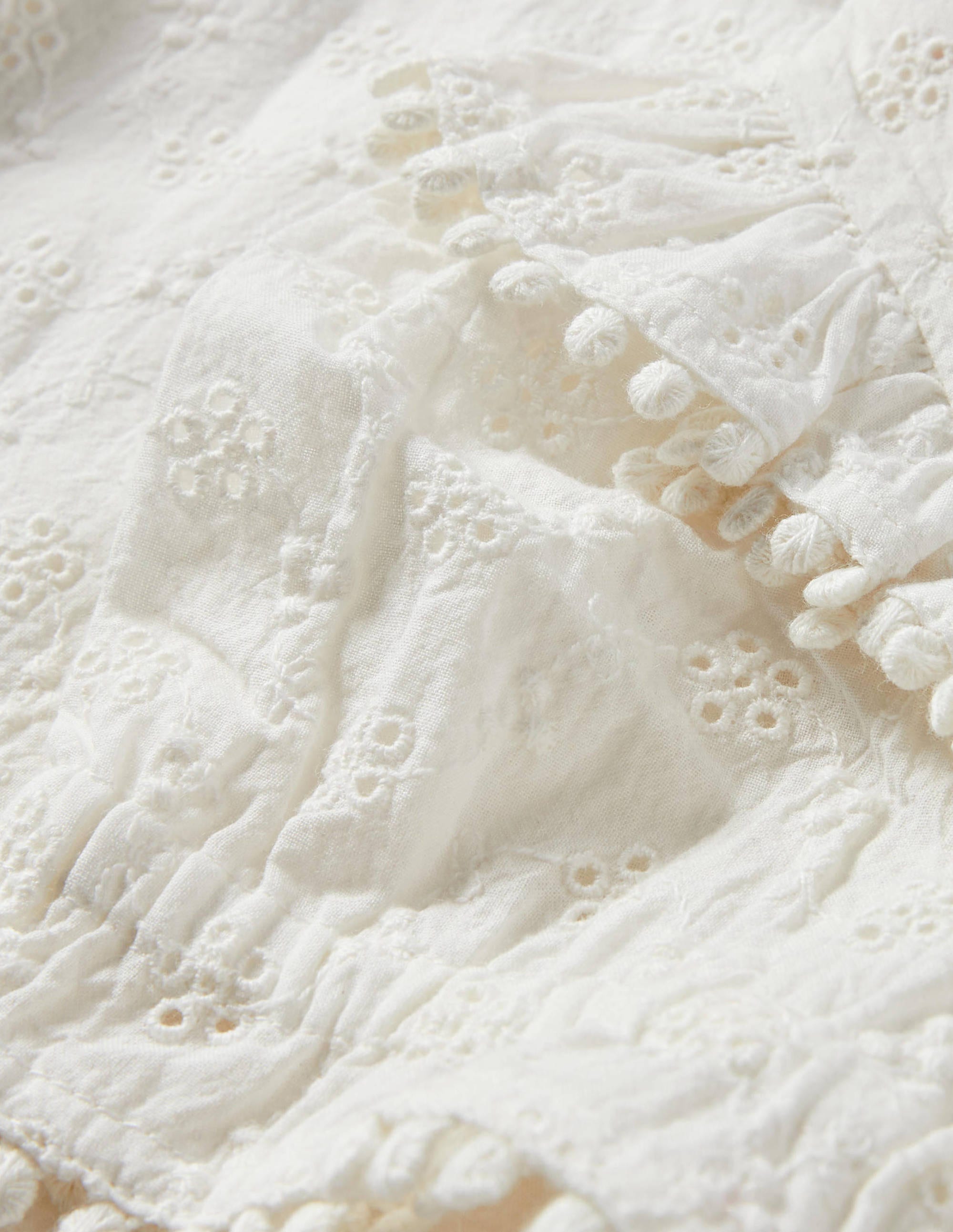 Blouse tissée et imprimée-Ivoire - Image 3