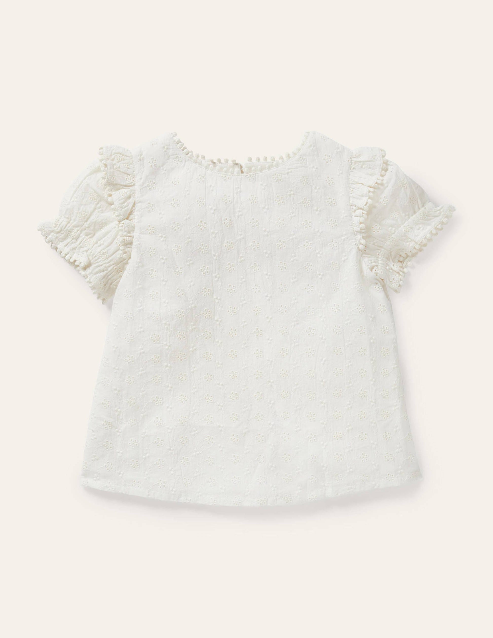Blouse tissée et imprimée-Ivoire-1