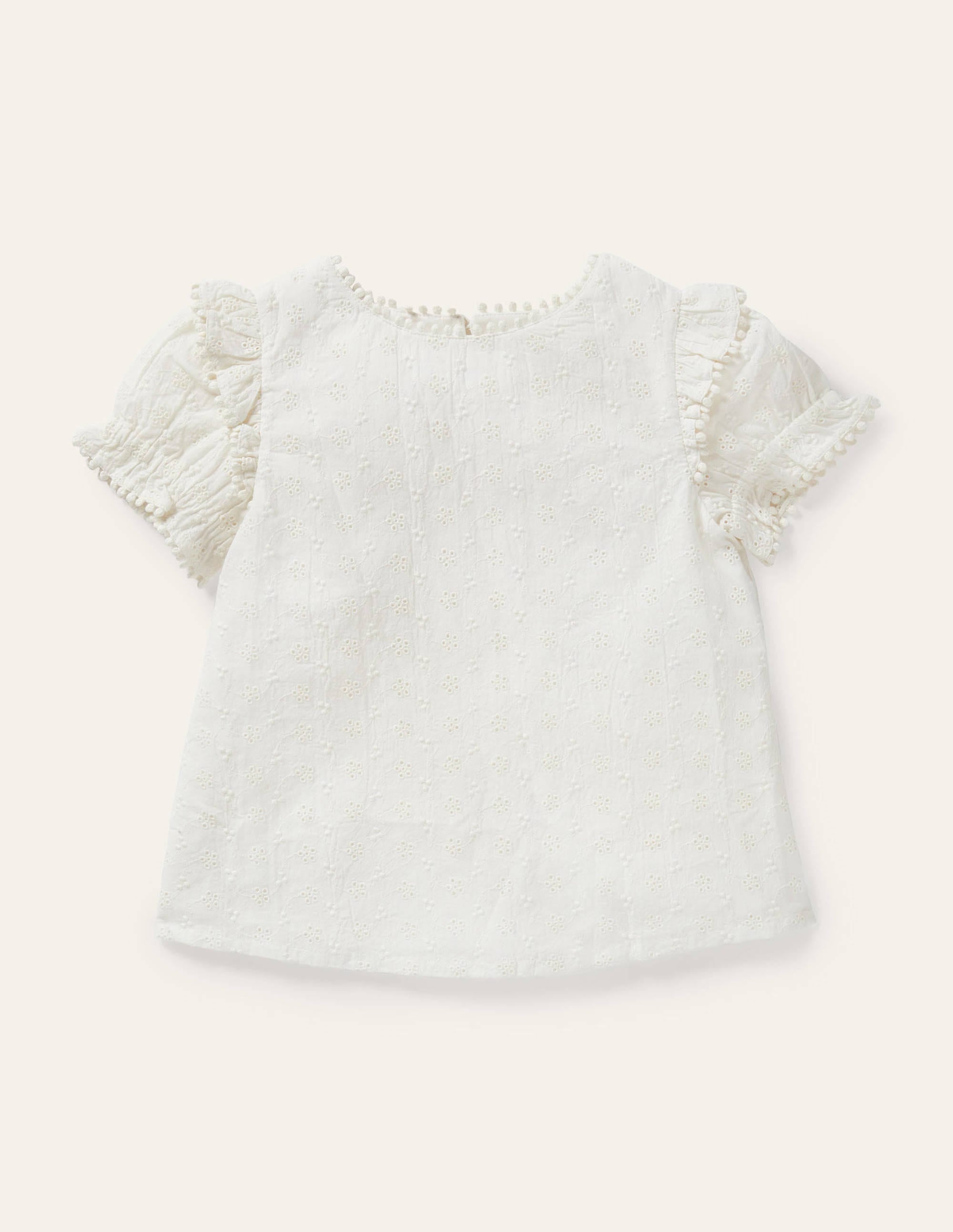 Blouse tissée et imprimée-Ivoire - Image 1
