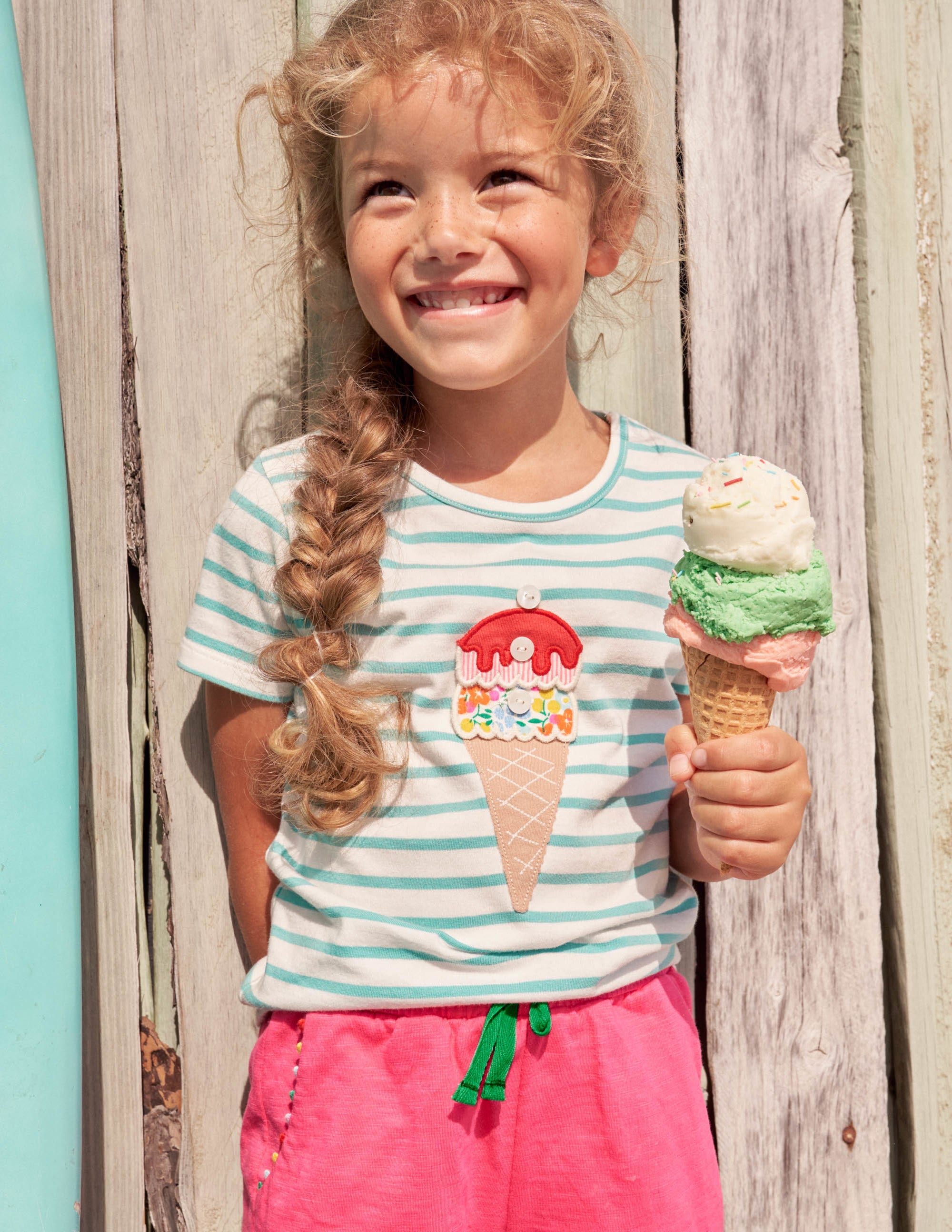 Build your own Appliqué Top-Georgian Blue/ Ivory Ice Cream - Image 7