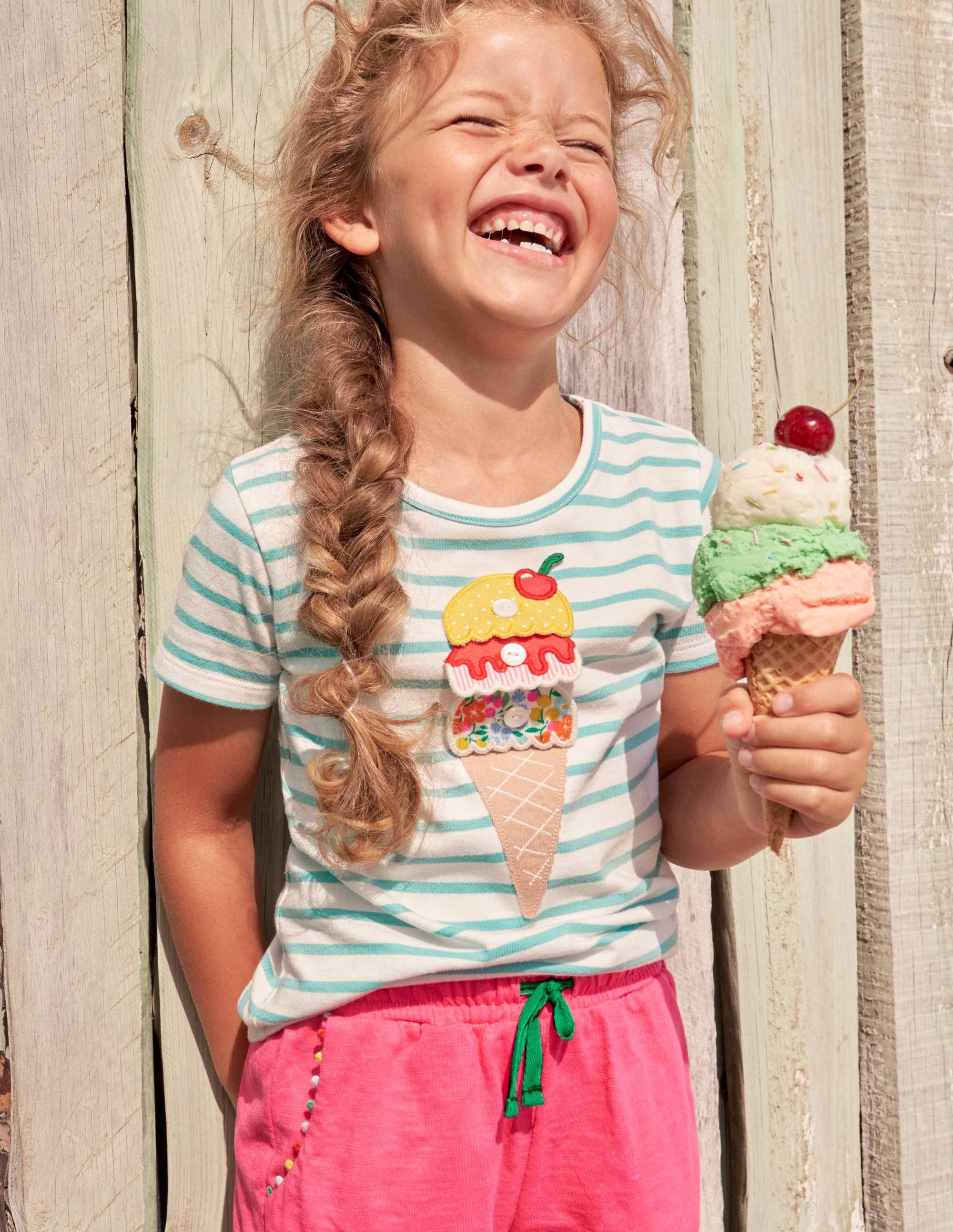 Build your own Appliqué Top-Georgian Blue/ Ivory Ice Cream - Image 8