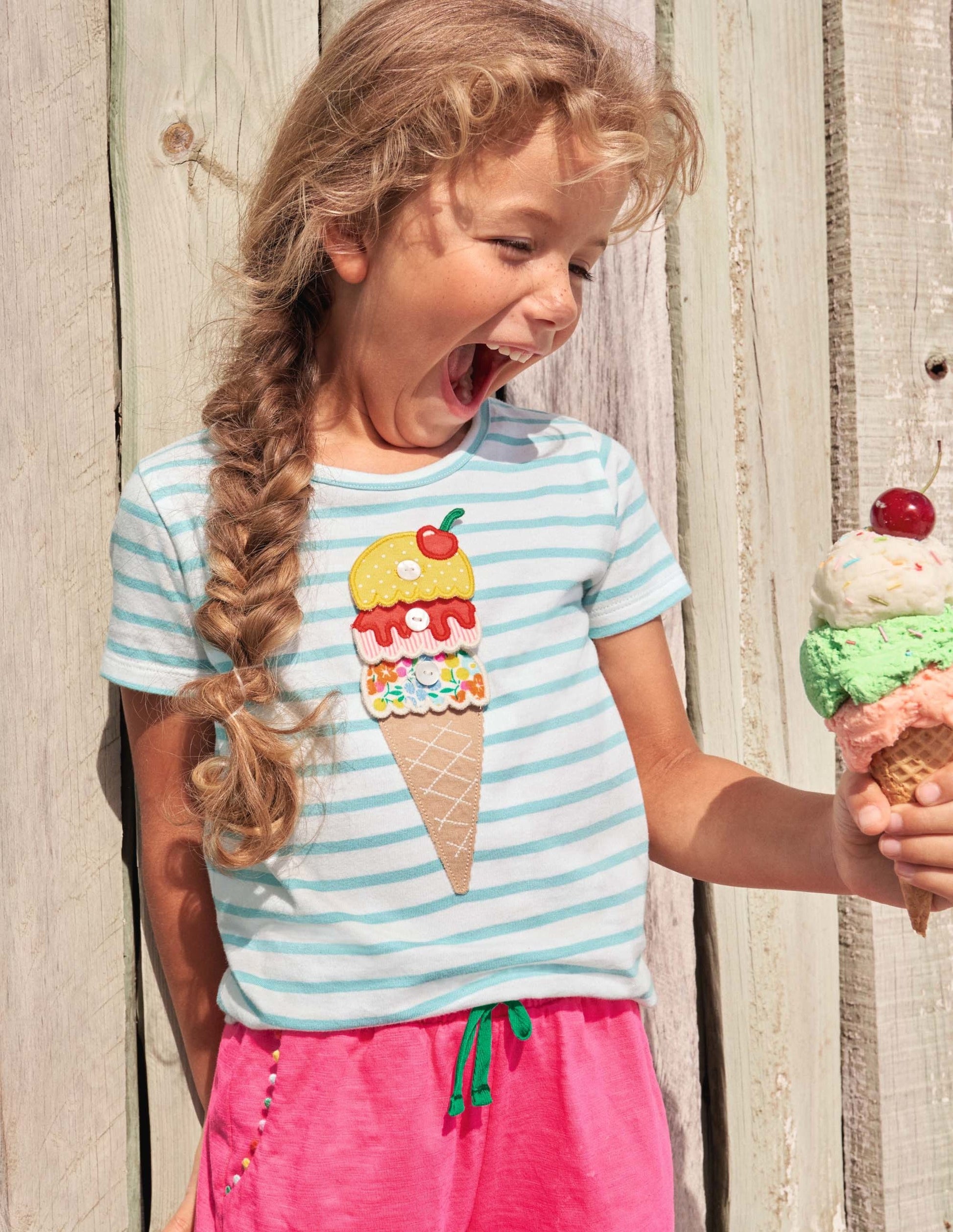 Build your own Appliqué Top-Georgian Blue/ Ivory Ice Cream-9