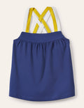 Top mit bunten Trägern-Segelblau/Navy