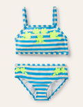 Embroidered Bikini Set-Malibu Blue Stripe