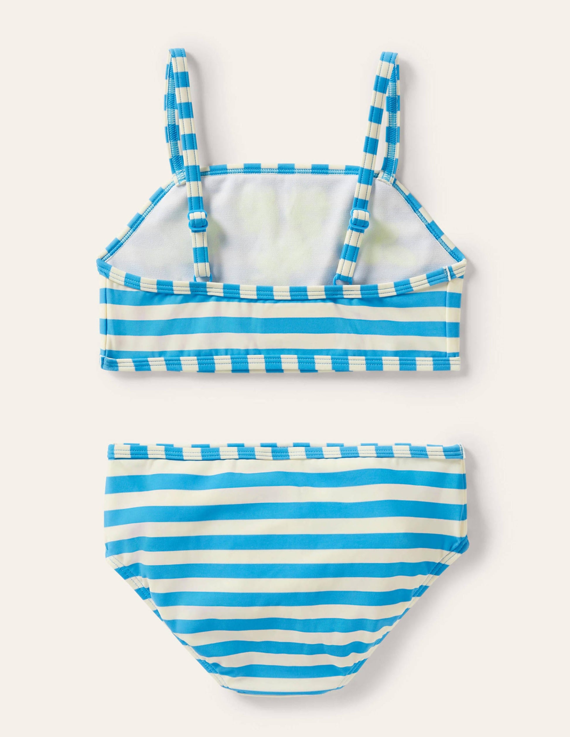 Embroidered Bikini Set-Malibu Blue Stripe-2