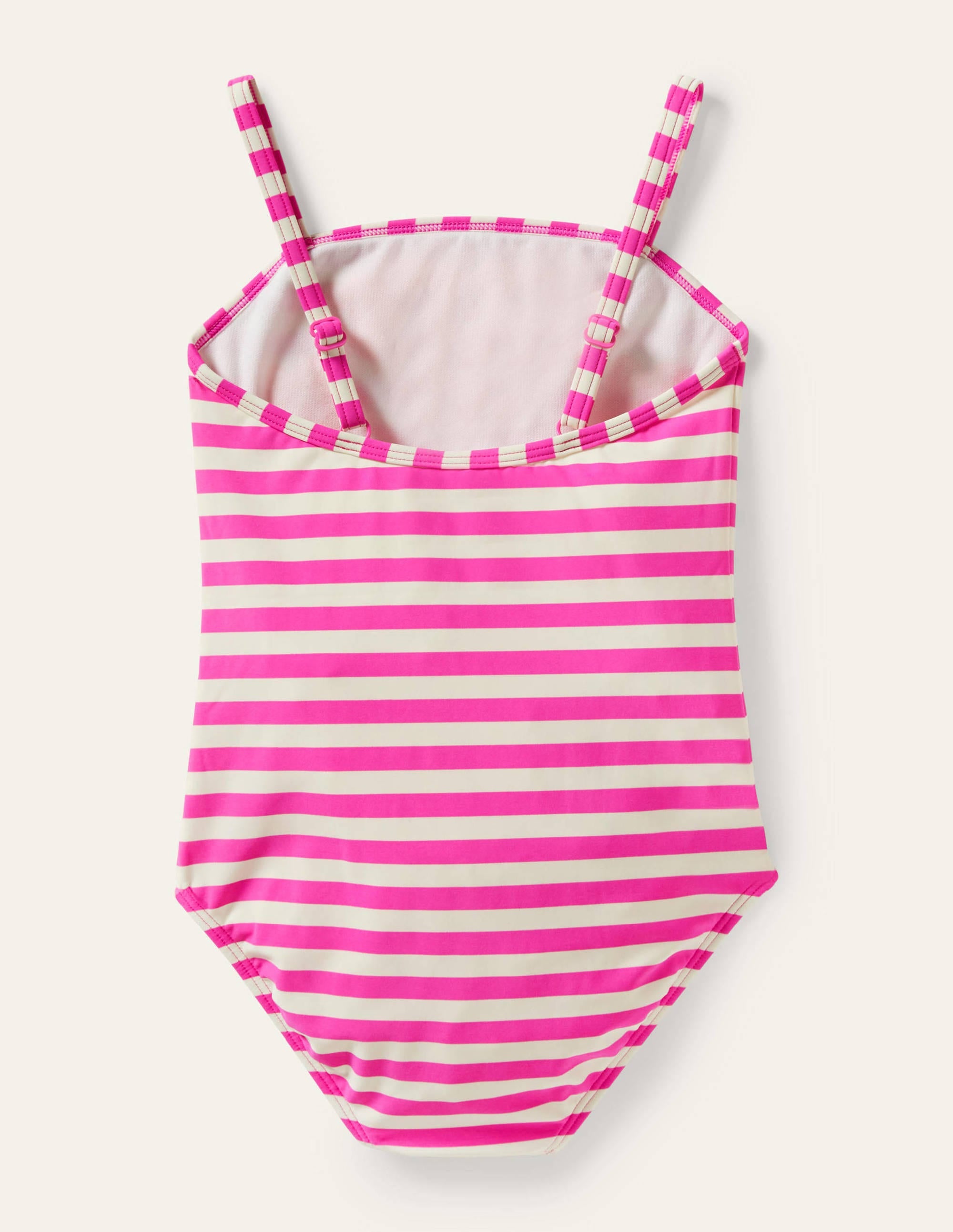 Maillot de bain brodé-Rayé rose pop - Image 2