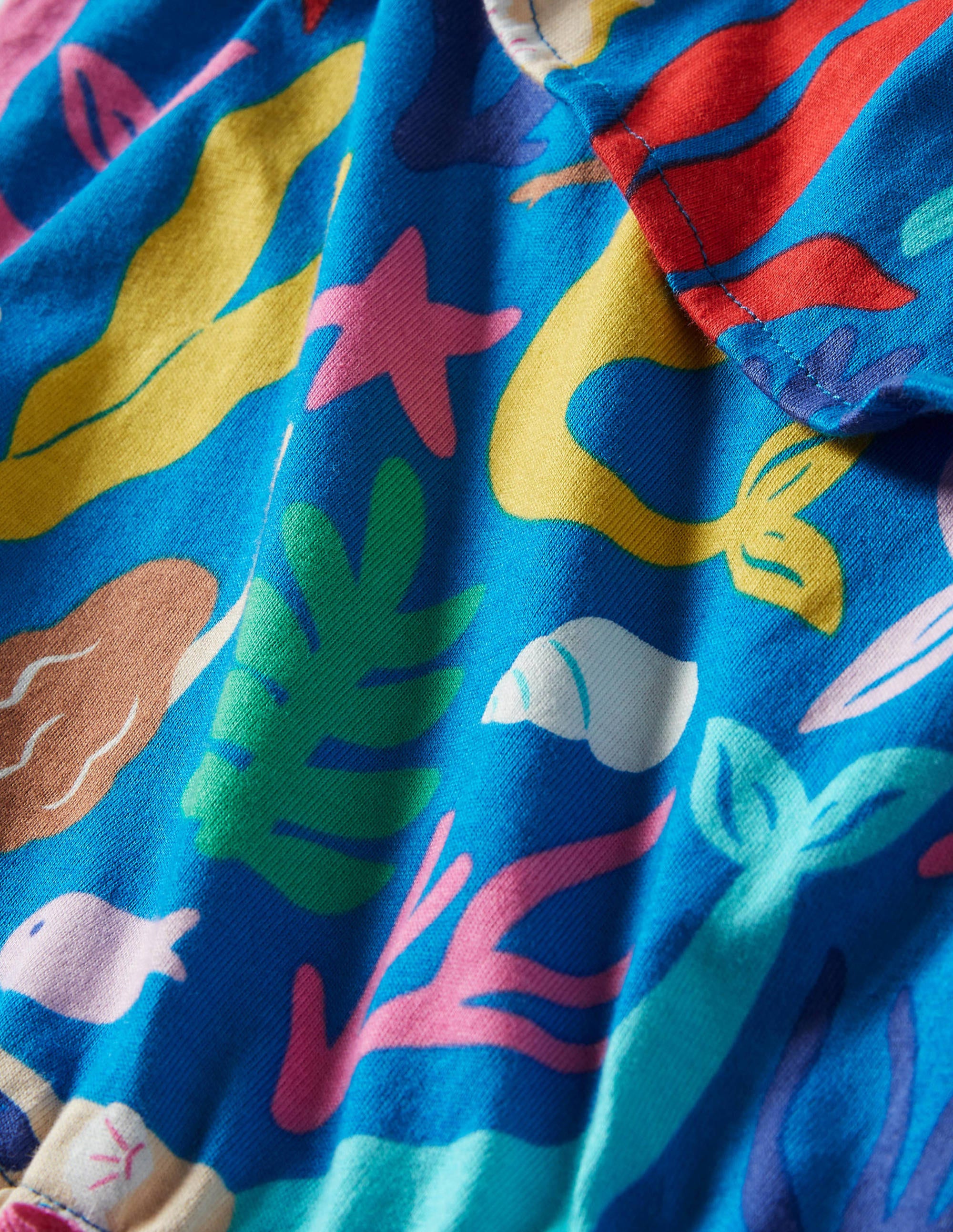 Combishort asymétrique en jersey-Sirènes bleues - Image 3