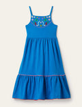 Jersey-Maxikleid-Strahlendes Marineblau