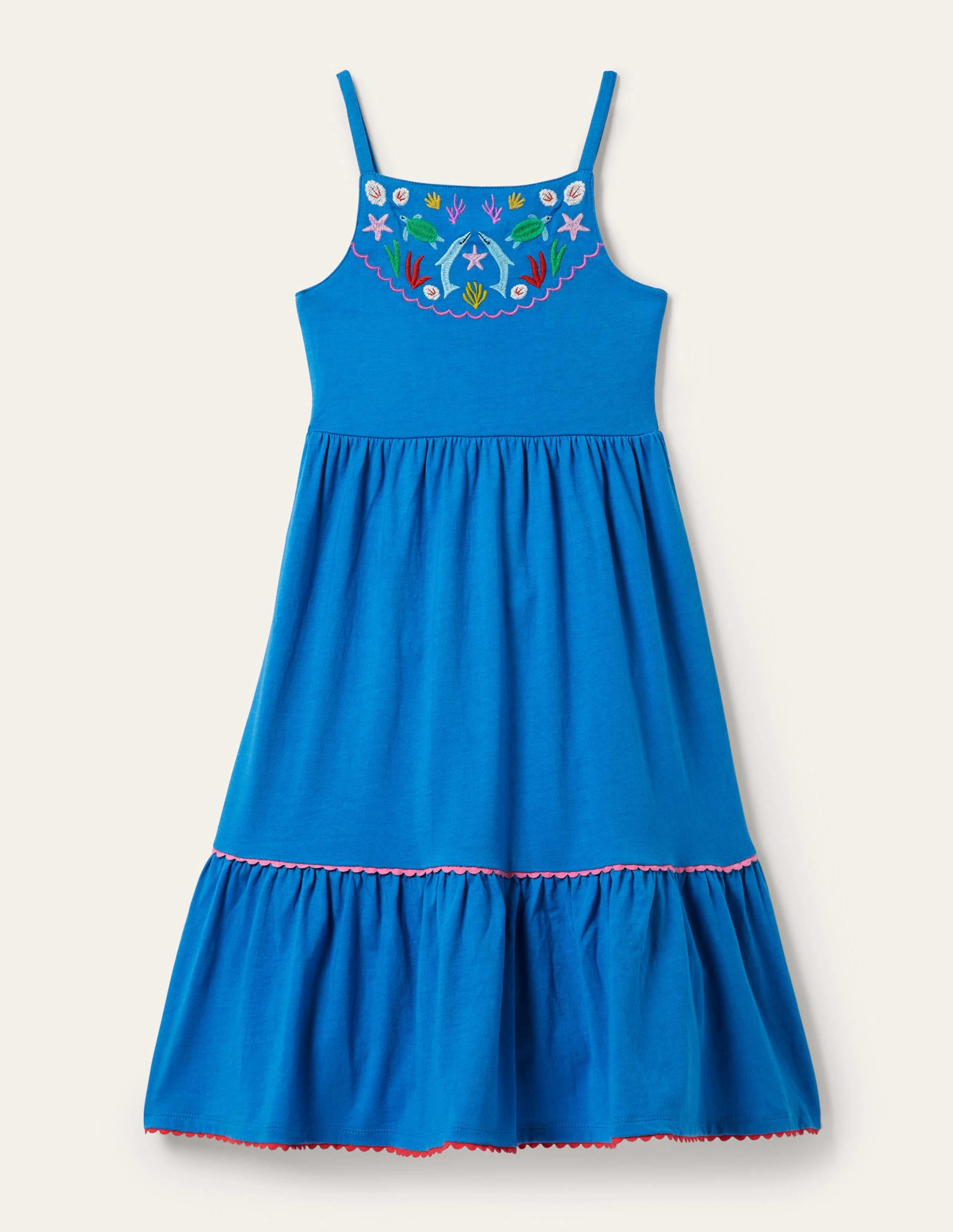 Jersey-Maxikleid-Strahlendes Marineblau - Image 1
