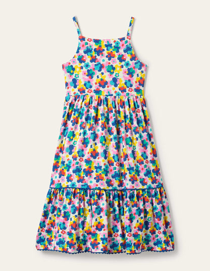 Jersey-Maxikleid-Bunt, Fröhliches Blumenmuster-1