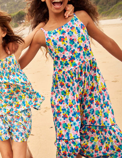 Jersey-Maxikleid-Bunt, Fröhliches Blumenmuster-4