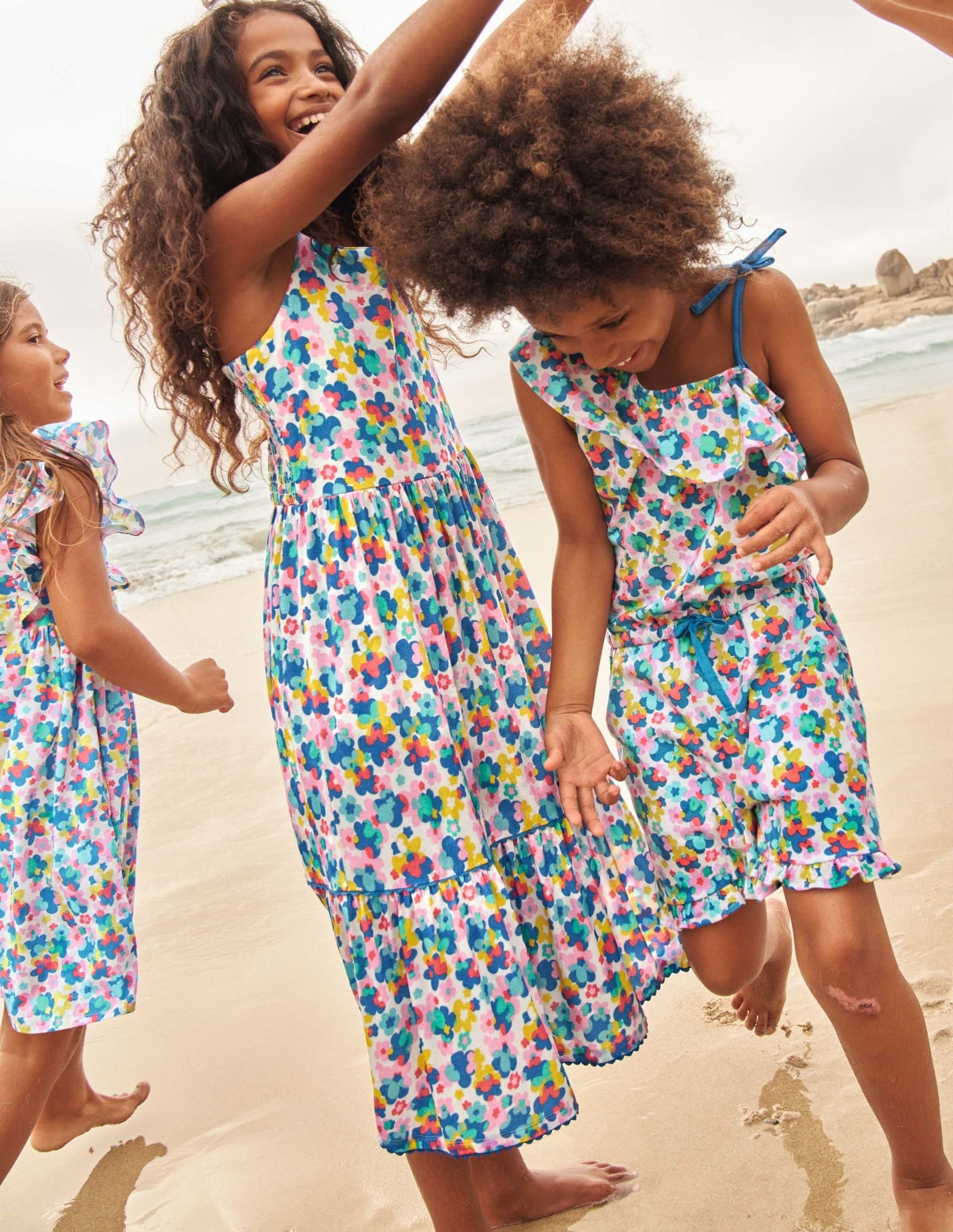 Jersey-Maxikleid-Bunt, Fröhliches Blumenmuster-5