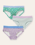 3 culottes-Motif petites fleurs