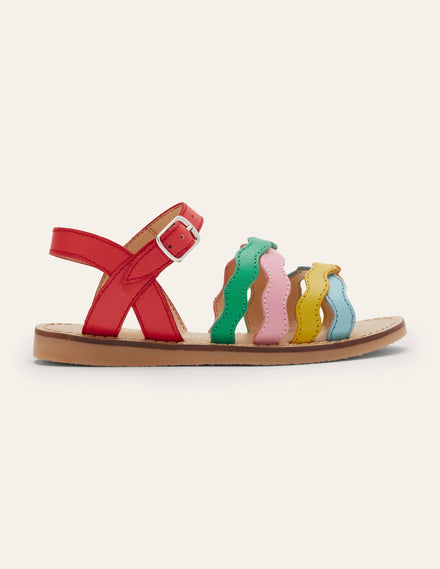 Alltagstaugliche Sandalen-Bunt, Regenbogenfarben