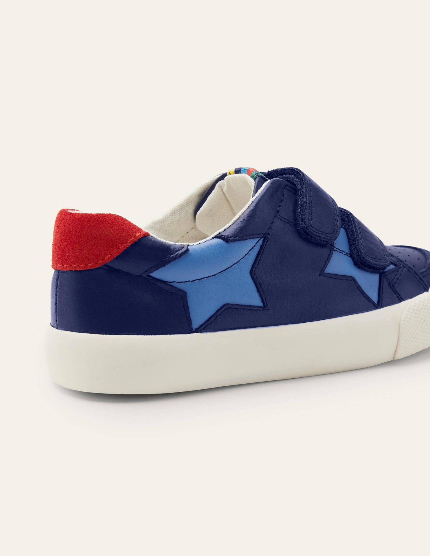 Baskets basses en cuir-Étoiles bleu marine universitaire