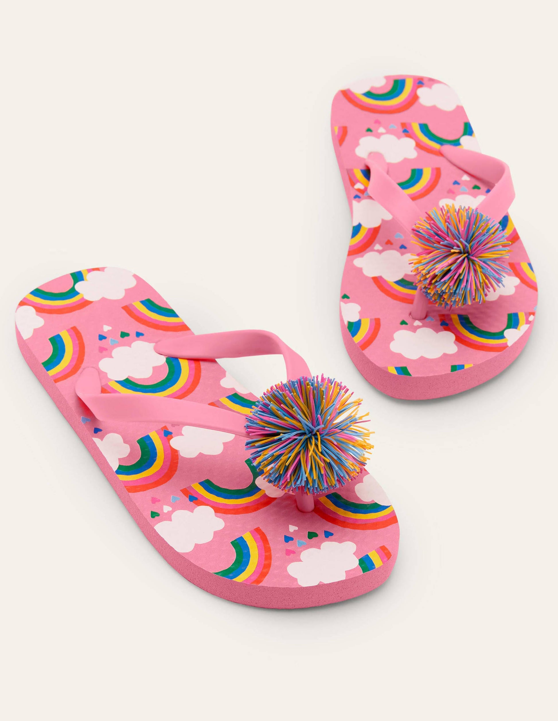 Flip-Flops (Mädchen)-Limonadenrosa, Regenbogen-1