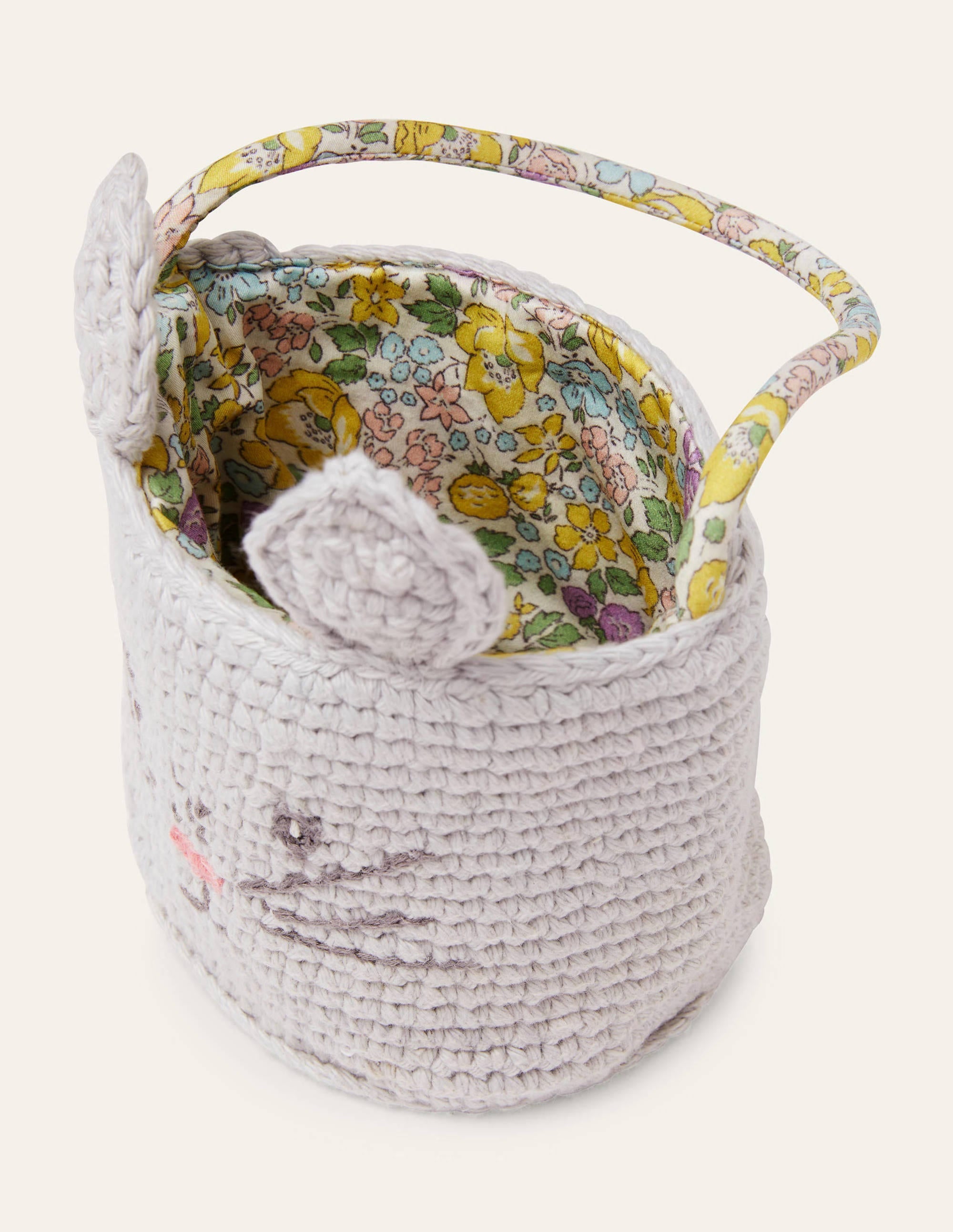 Panier en crochet à motif lapin-Lapin gris - Image 2