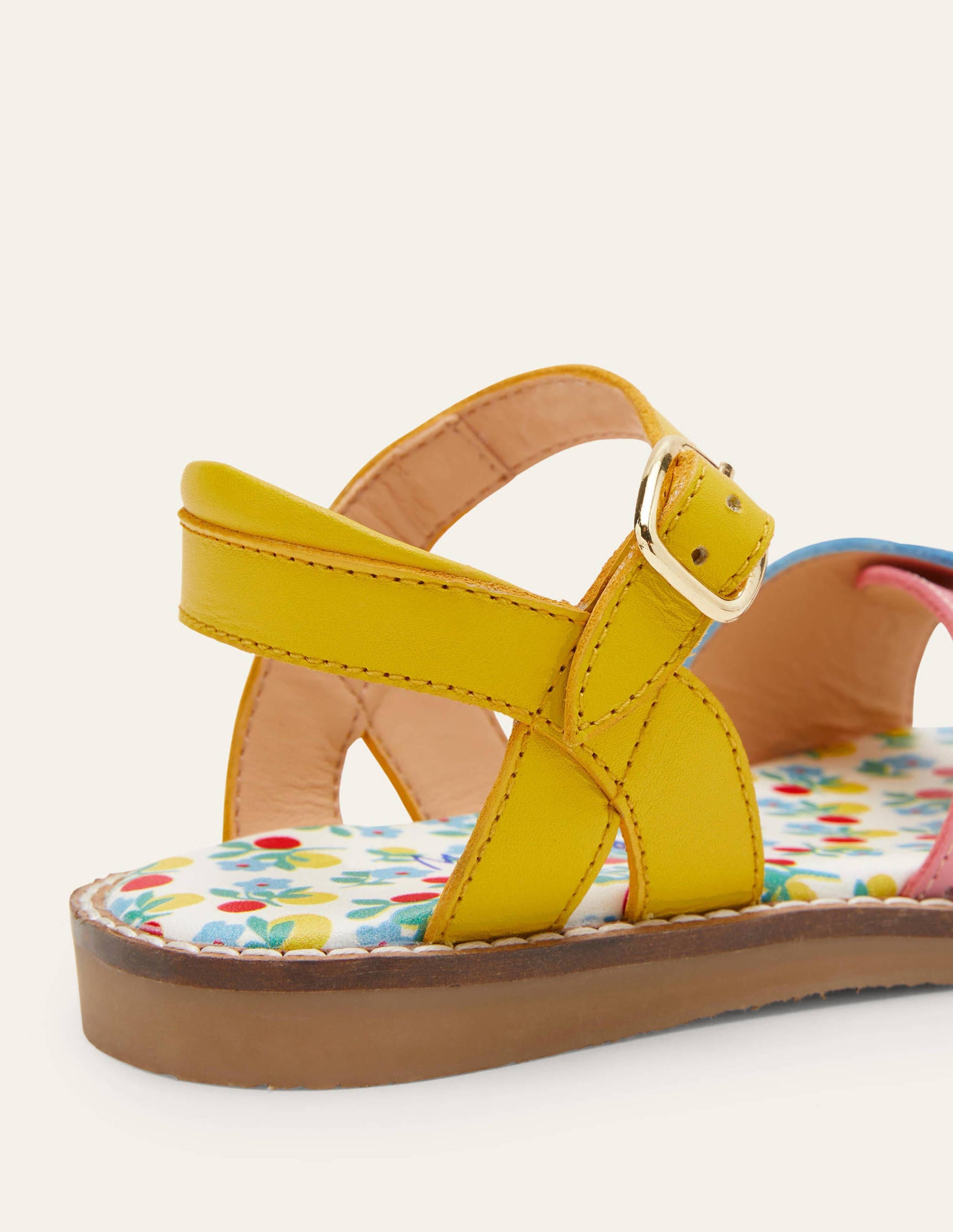 Ledersandalen mit Schnalle-Bunt, Leder-2