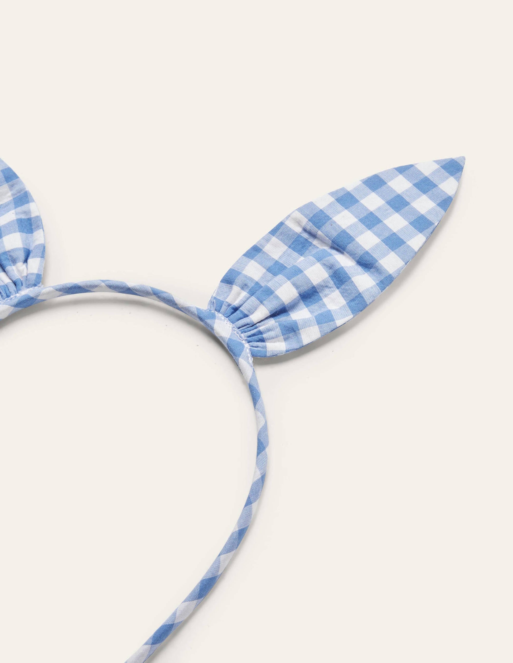 Serre-tête oreilles de lapin-Vichy bleu-2