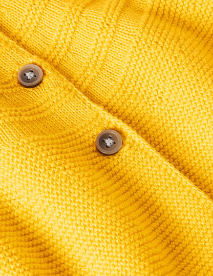 Cotton Cashmere Mix Cardigan-Sweetcorn Yellow-3