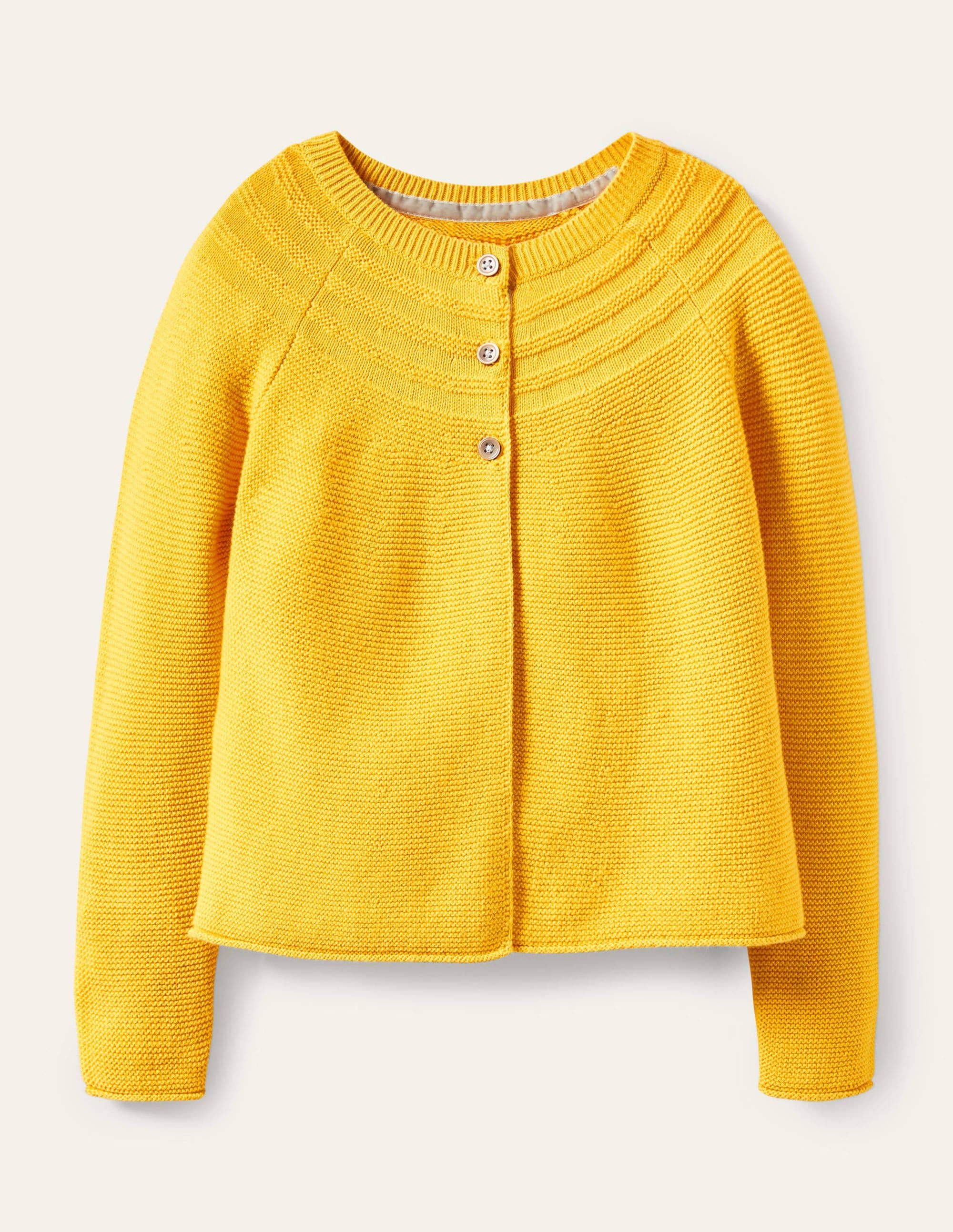 Cardigan en coton et cachemire-Jaune maïs - Image 1