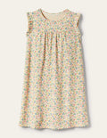 Printed Short-sleeved Nightie-Boto Pink Baby Chicks