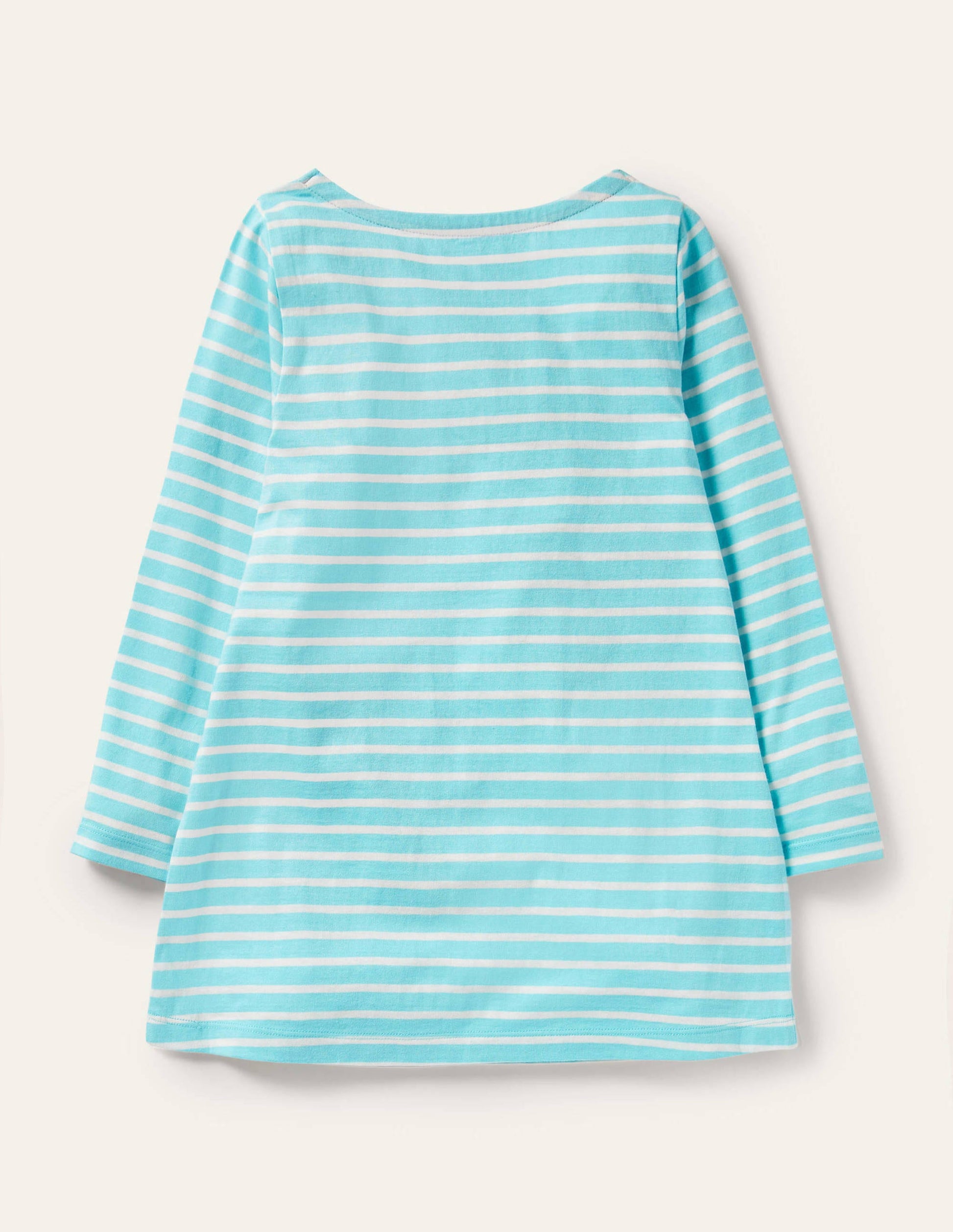Appliqué Pocket Tunic-Aqua/ Ivory Puffins-2