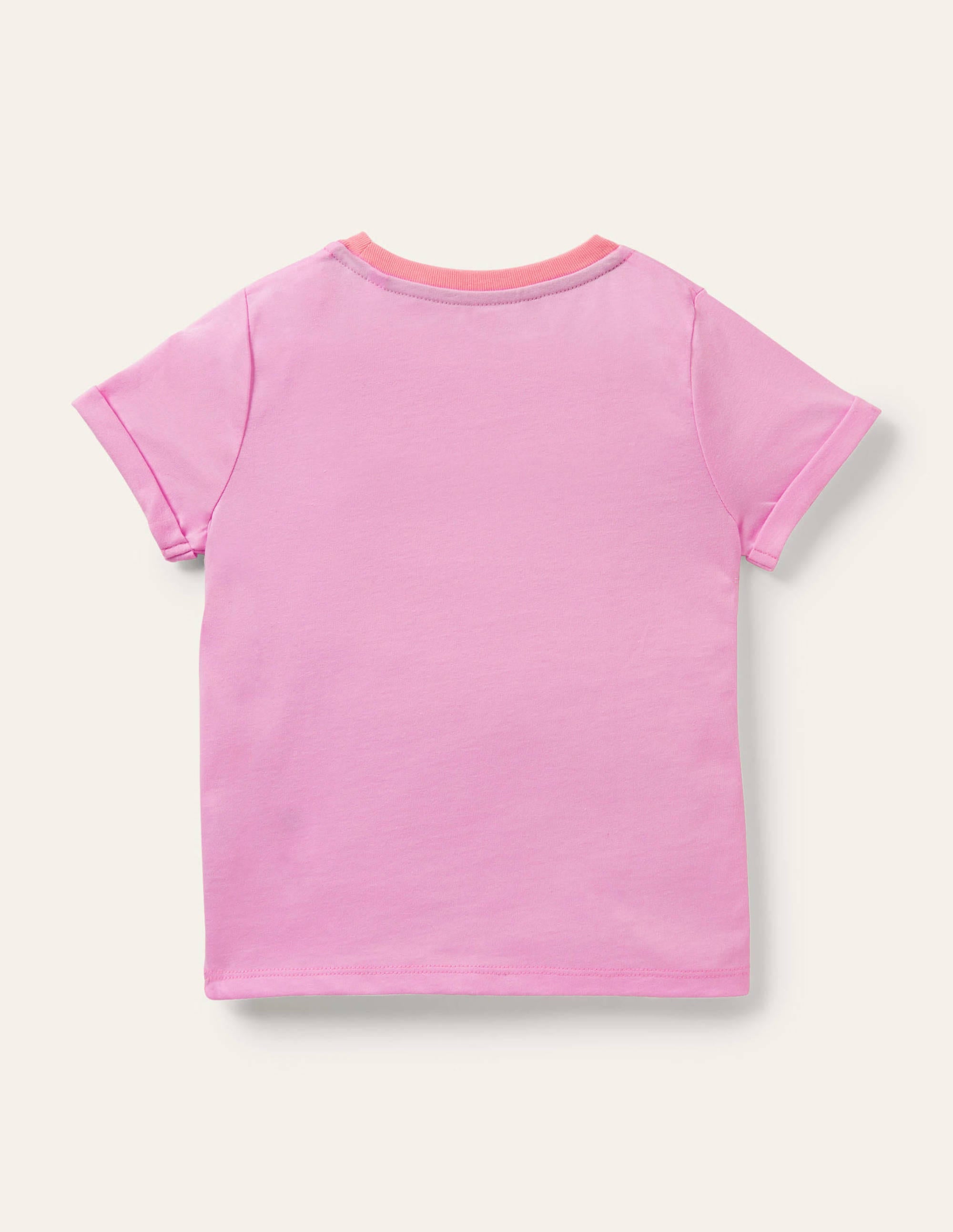 Flammgarn-T-Shirt mit Sterntasche-Weidenröschenrosa - Image 2