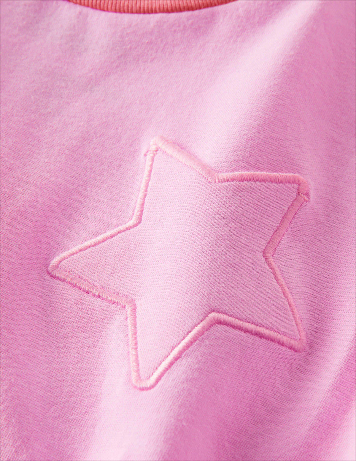 Flammgarn-T-Shirt mit Sterntasche-Weidenröschenrosa-3