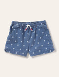 Shorts mit Herztaschen-Denim, Gänseblümchen