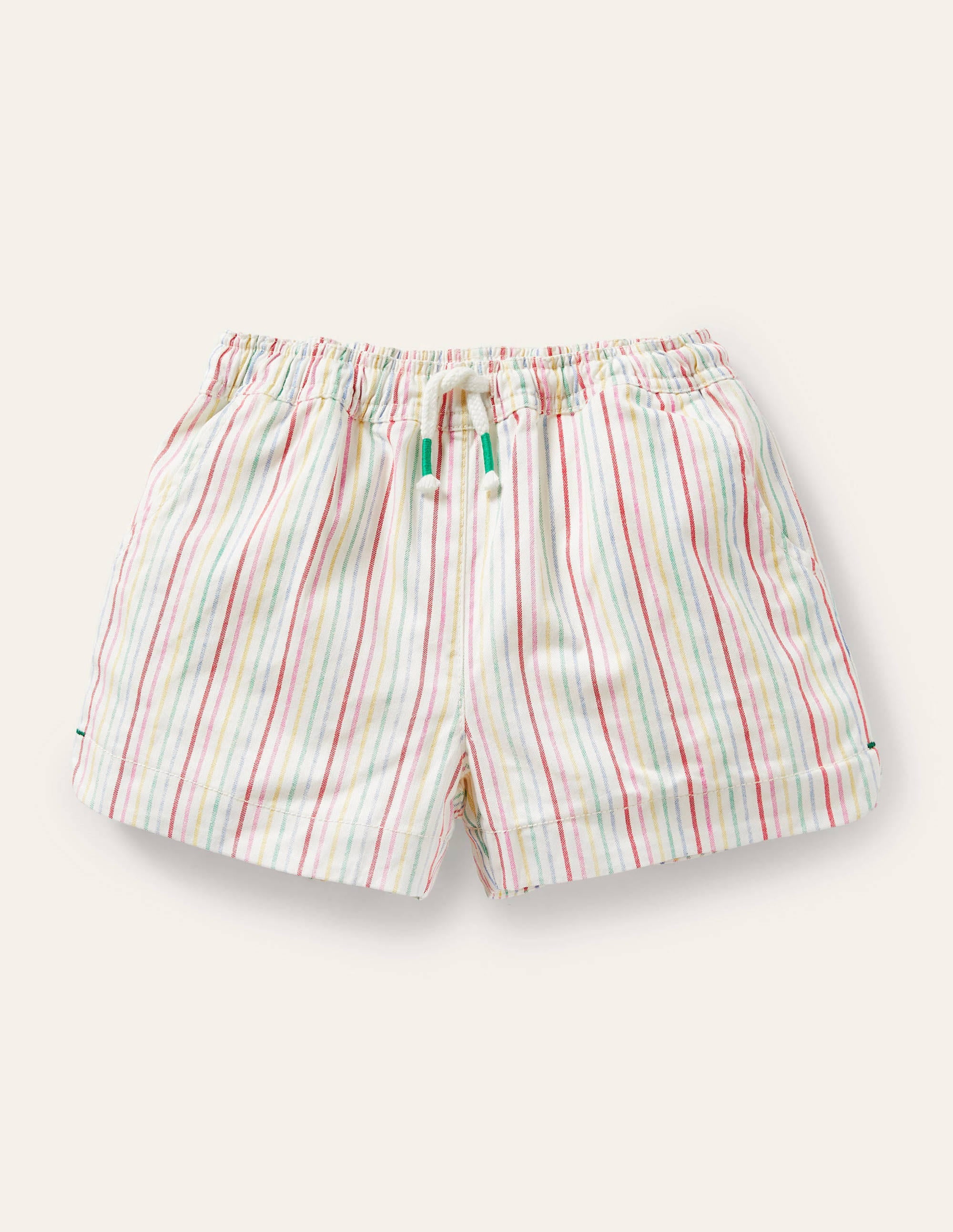Shorts mit Herztaschen-Naturweiß/Bunt, Gestreift - Image 1