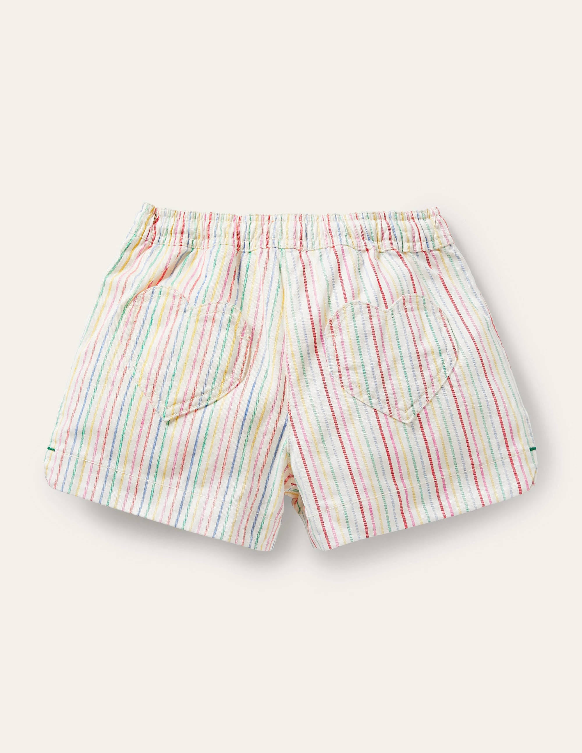 Shorts mit Herztaschen-Naturweiß/Bunt, Gestreift - Image 2