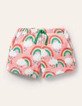 Towelling Shorts-Pink Lemonade Rainbows