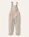Fröhliche Latzhose-Bunt, Feine Streifen