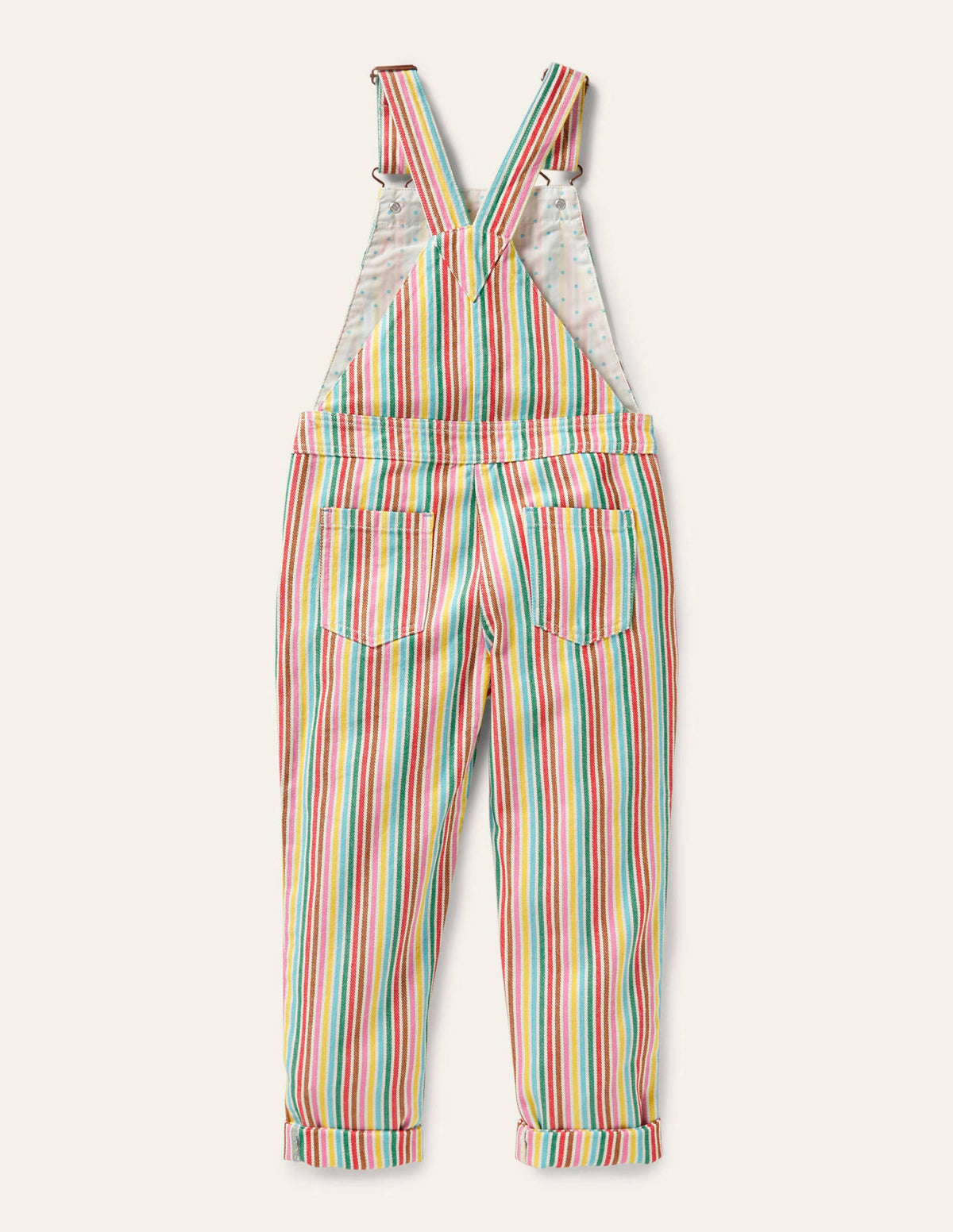 Fröhliche Latzhose-Bunt, Feine Streifen - Image 2