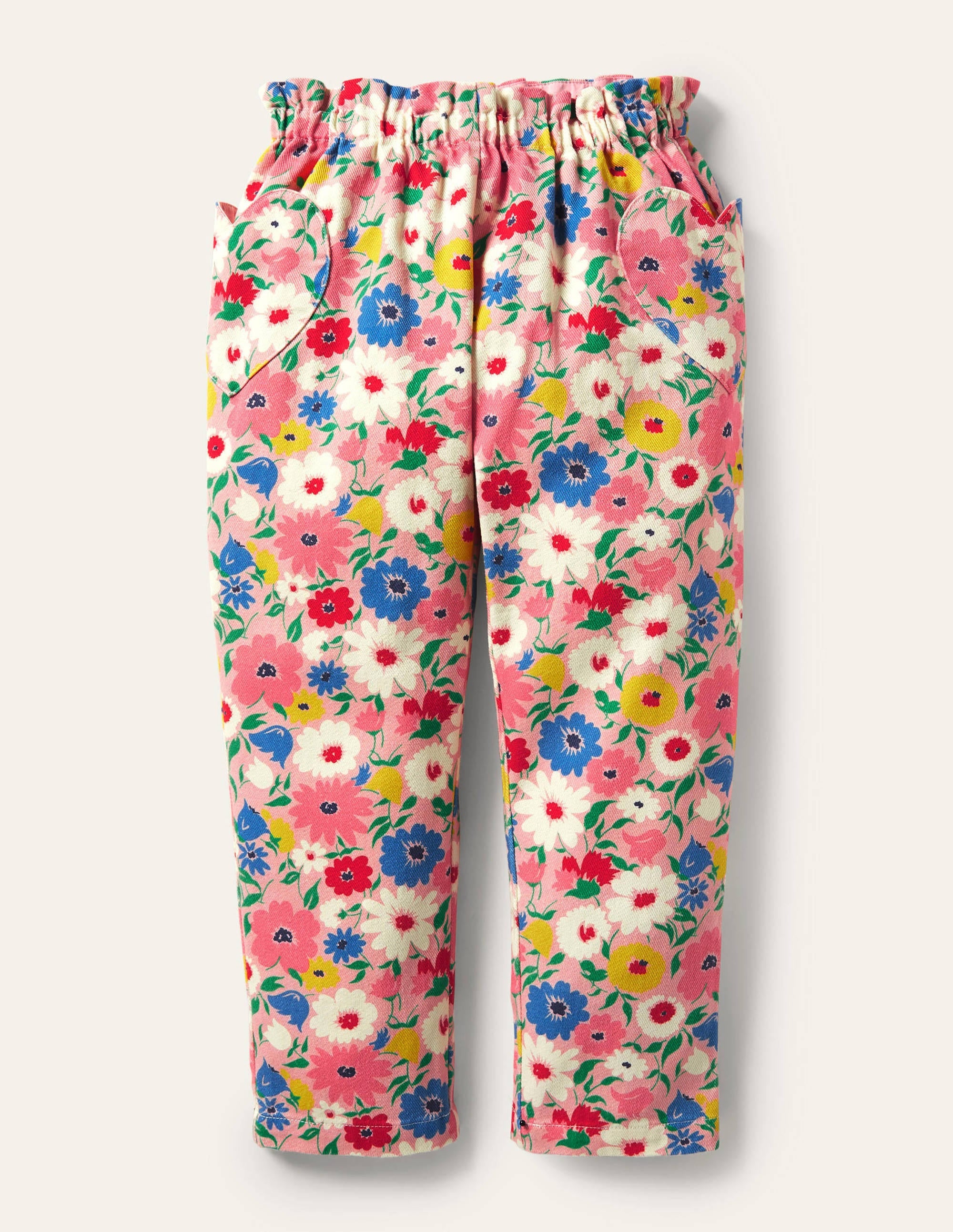 Pantalon à enfiler-Motif Painterly Floral rose boto - Image 1