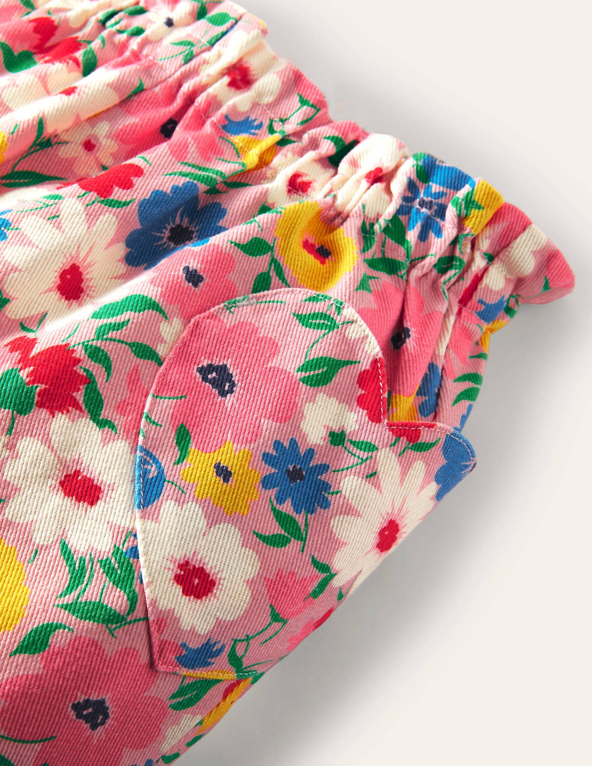 Pantalon à enfiler-Motif Painterly Floral rose boto-3