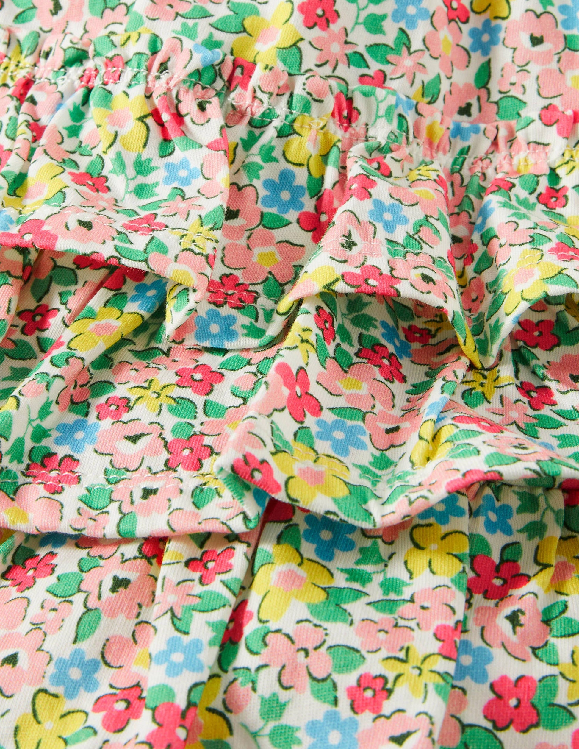 Jupe-short volantée en jersey-Motif Spring Floral multi-3