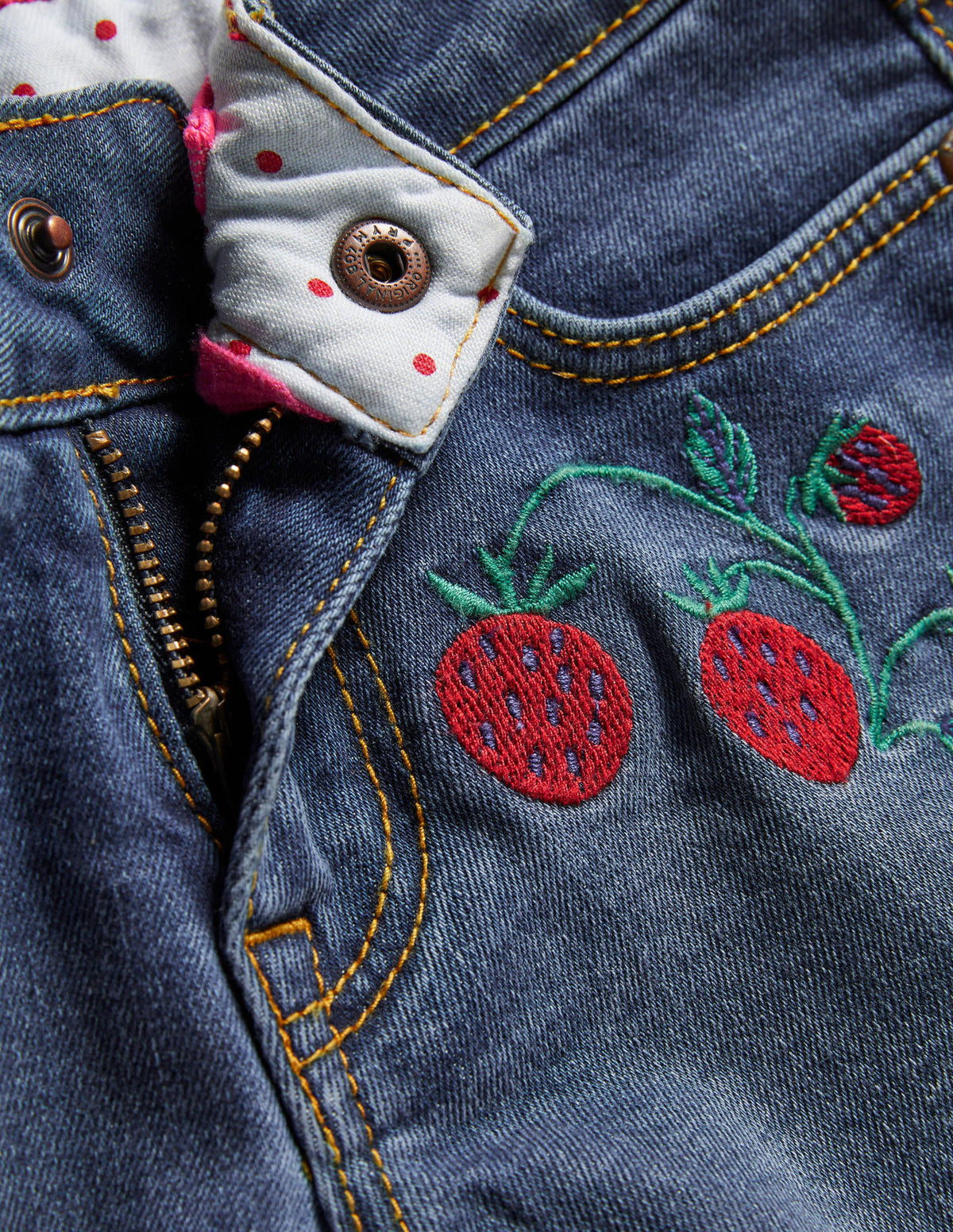 Denim-Shorts-Mittleres Vintageblau, Denim/Biene - Image 3