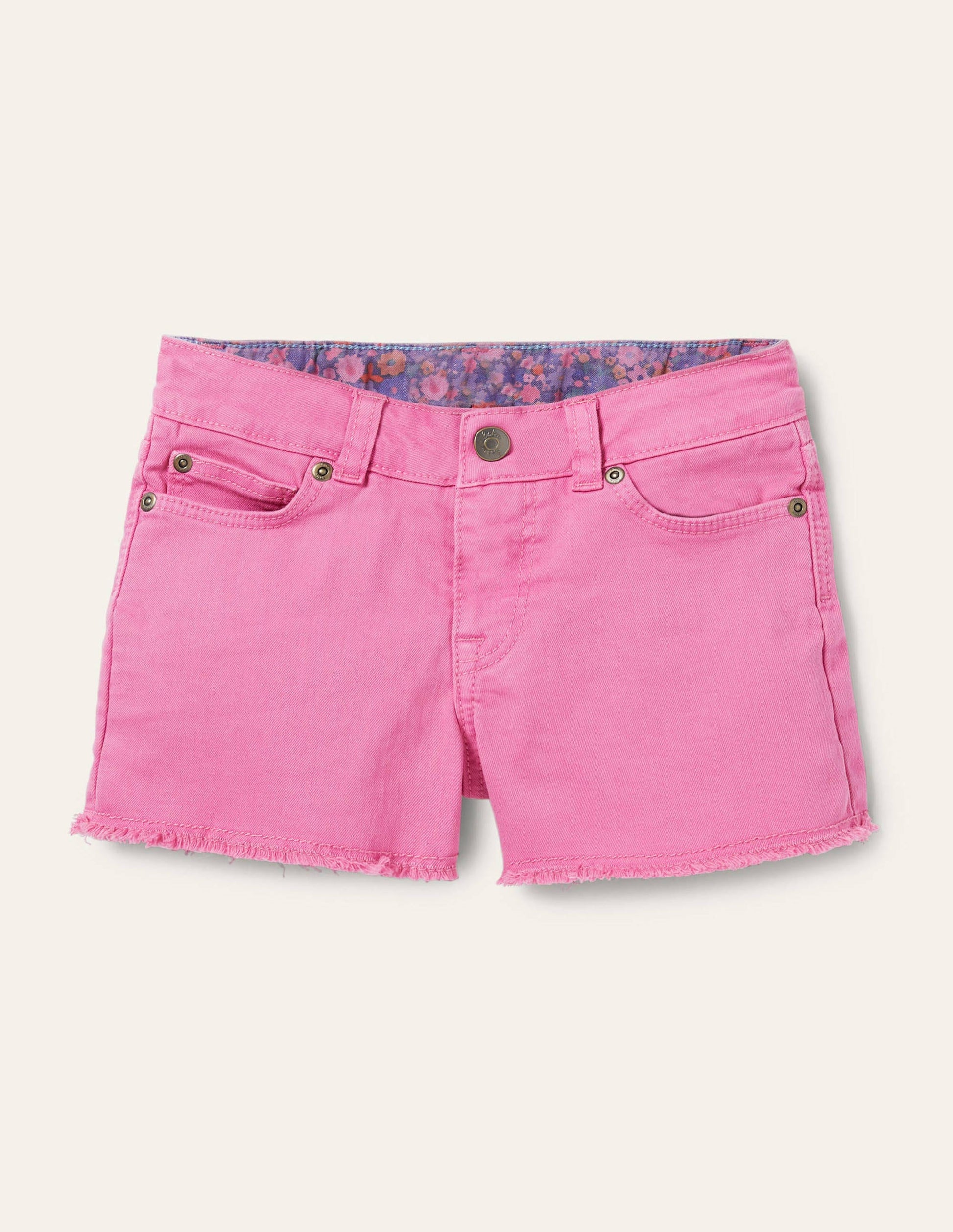 Denim Shorts-Strawberry Ice Pink-1