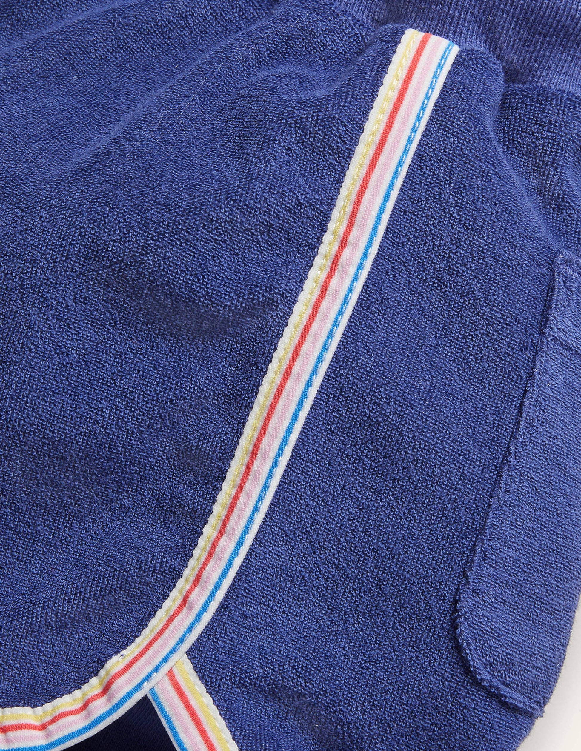 Retro Towelling Shorts-Starboard Blue-3