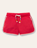 Retro Towelling Shorts-Fire Red