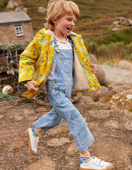 Anorak mit Sherpa-Futter-Maisgelb, Ponys