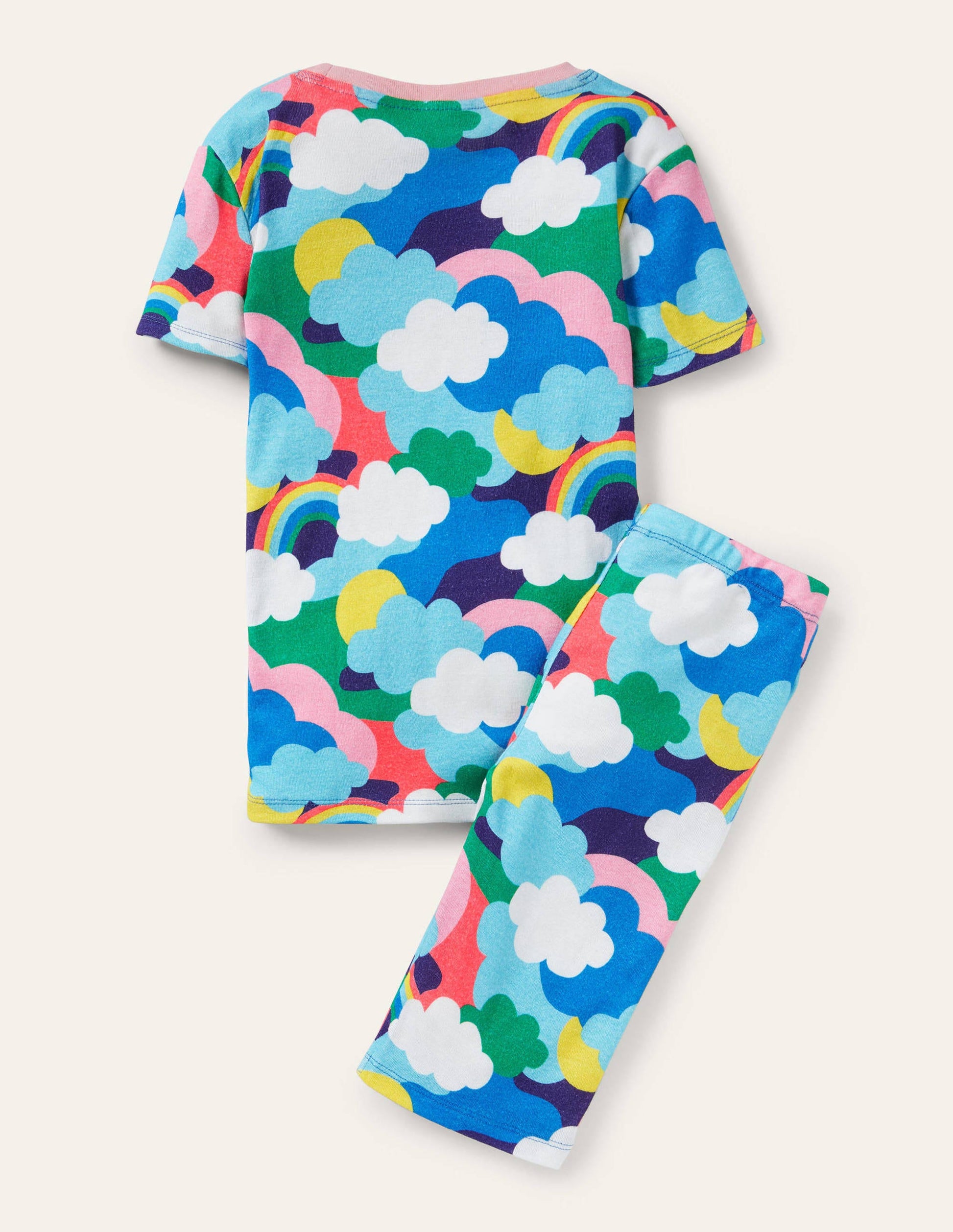 Pyjama court phosphorescent-Motif camouflage nuage multi-2