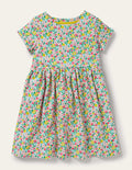 Fröhliches Jerseykleid-Bunt, Frühlingsblumen