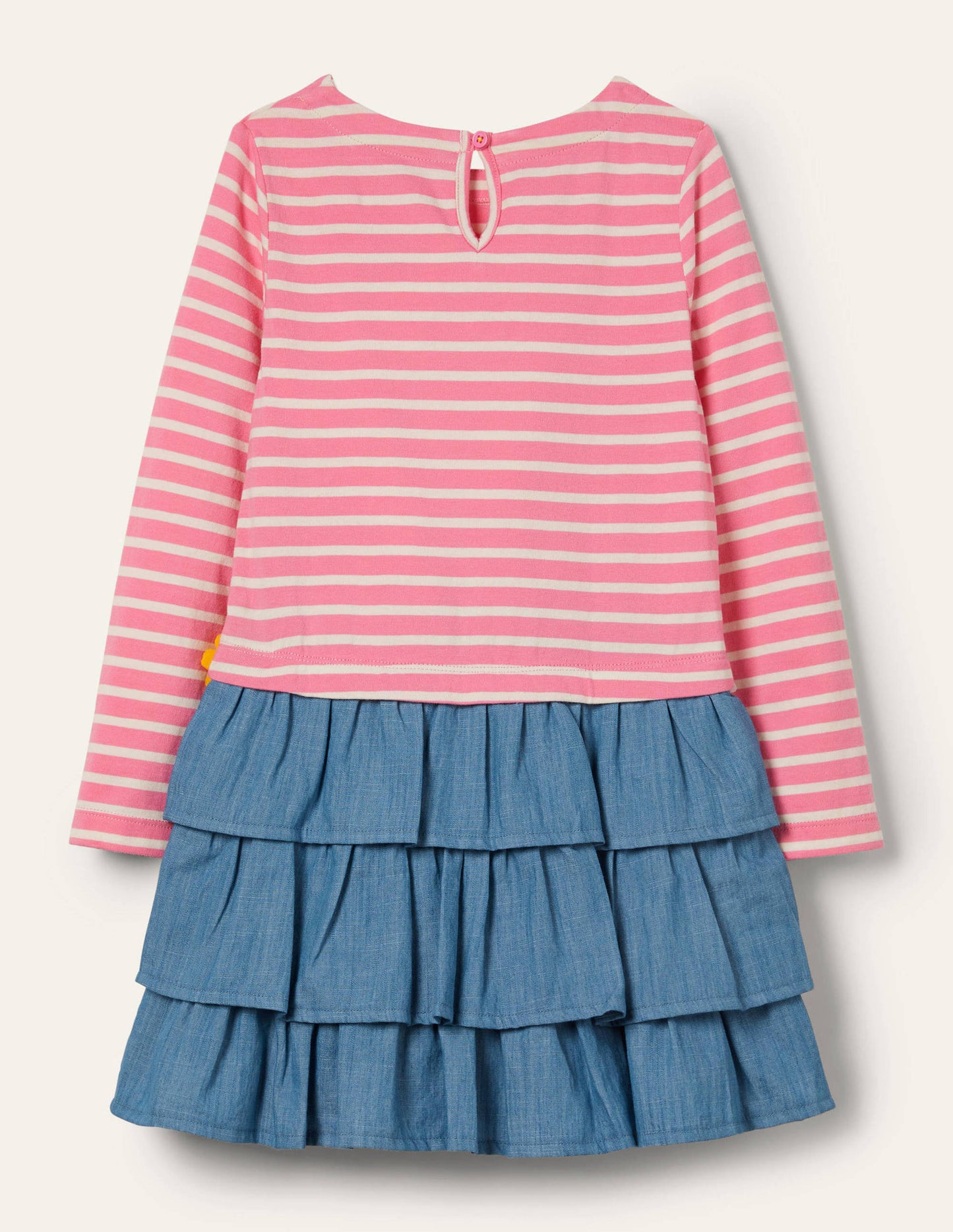 Kleid mit Applikationen und Mustermix-Kirschblütenrosa/Naturweiß, Blumen