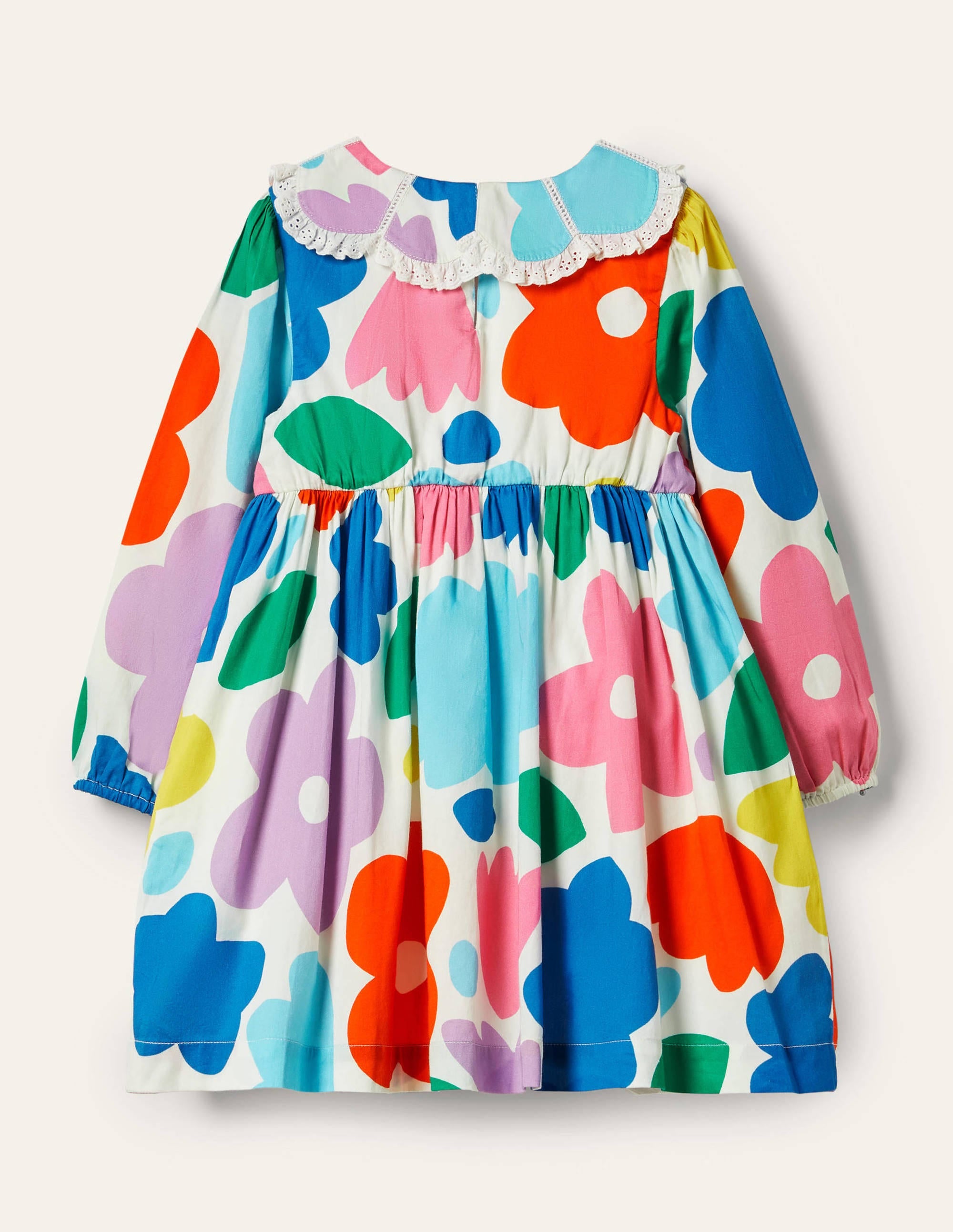 Webkleid mit Kragen-Bunt, Blumen - Image 3