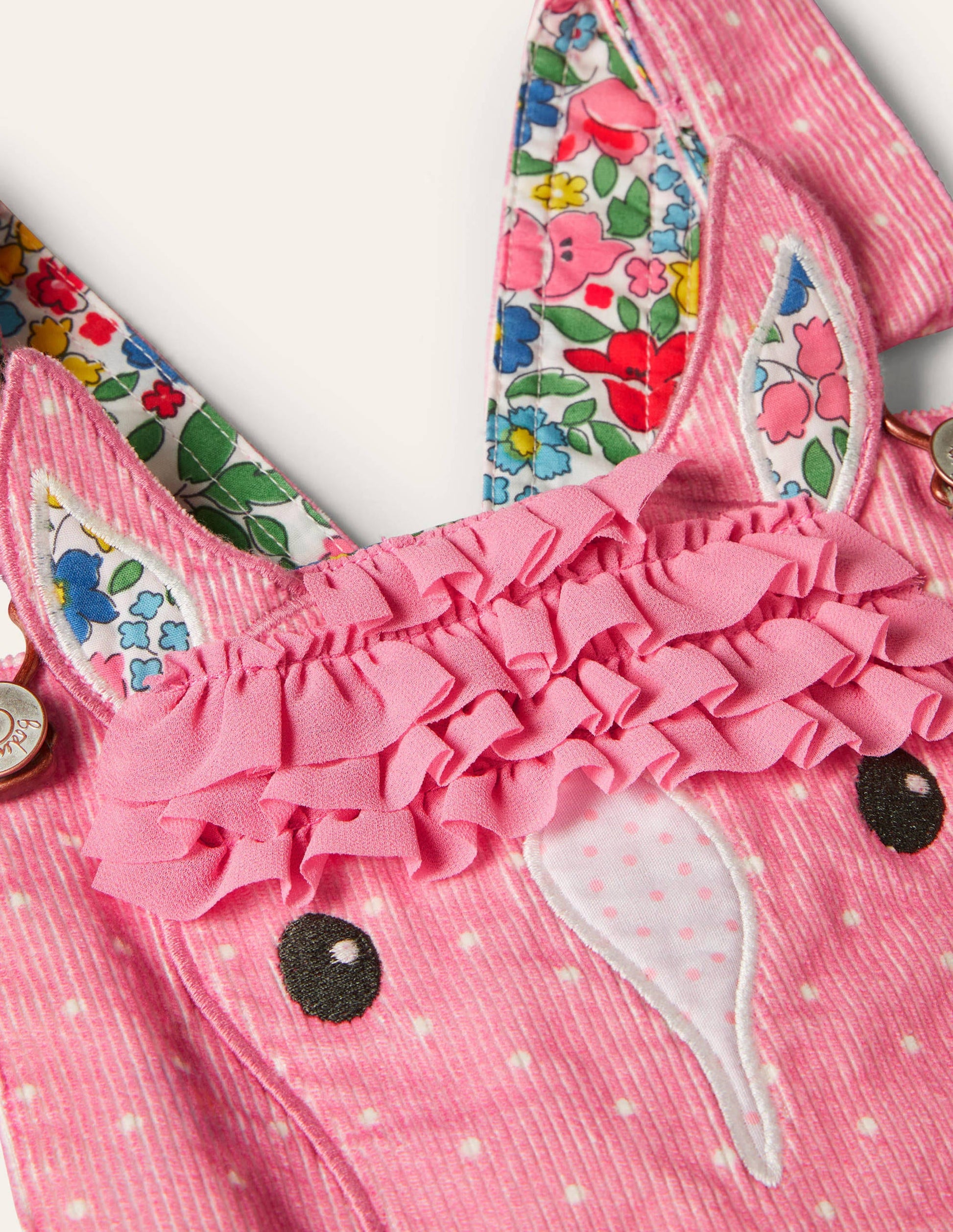 Salopette à appliqué cheval-Rose formica-3