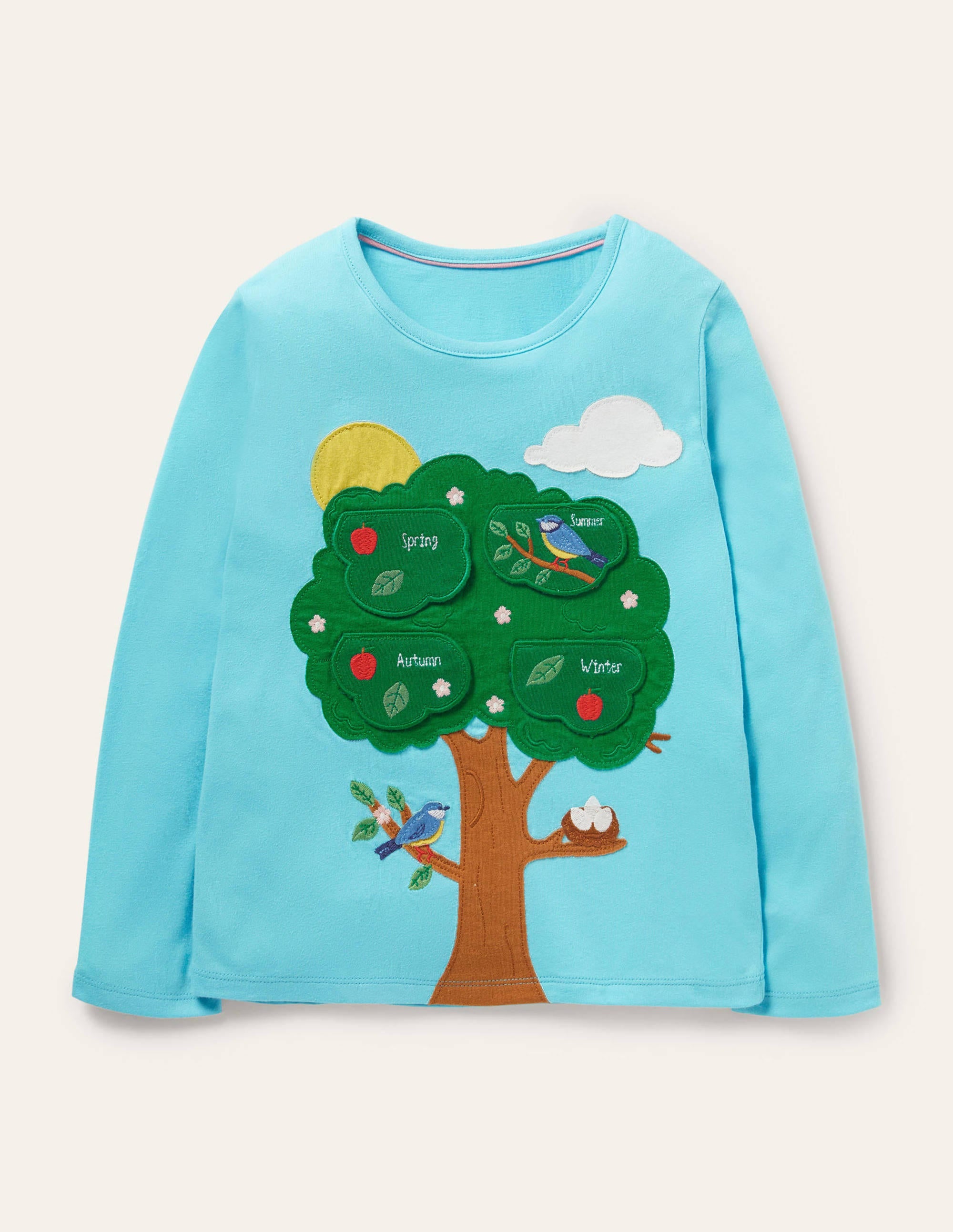 T-shirt avec rabats à soulever-Saisons bleu aigue-marine - Image 1